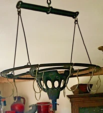 General Store Hanging Storage Cast Iron Twine Holder Antique String Dispenser