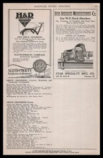 1922 Star Specialty Mfg Co Chicago Illinois W-X Shock Absorbers Vintage Print Ad