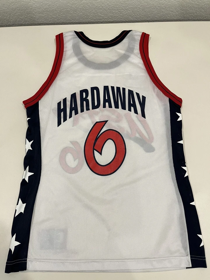 Rare White Champion Olympic Penny Hardaway Jersey Men's Size 40 M Medium - Image 3 of 4