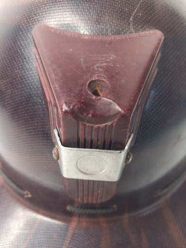 Cappello rigido vintage MSA Skullgard tipo K marrone minatore tesa completa sicurezza fibra di vetro - Foto 4 di 12
