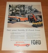 1957 Ford 2 Door Fairlane 500 4 Door Station Wagon Original Magazine Ad 1957 Ford 2 Door Fairlane 500 4 Door Station Wagon Original Magazine Ad