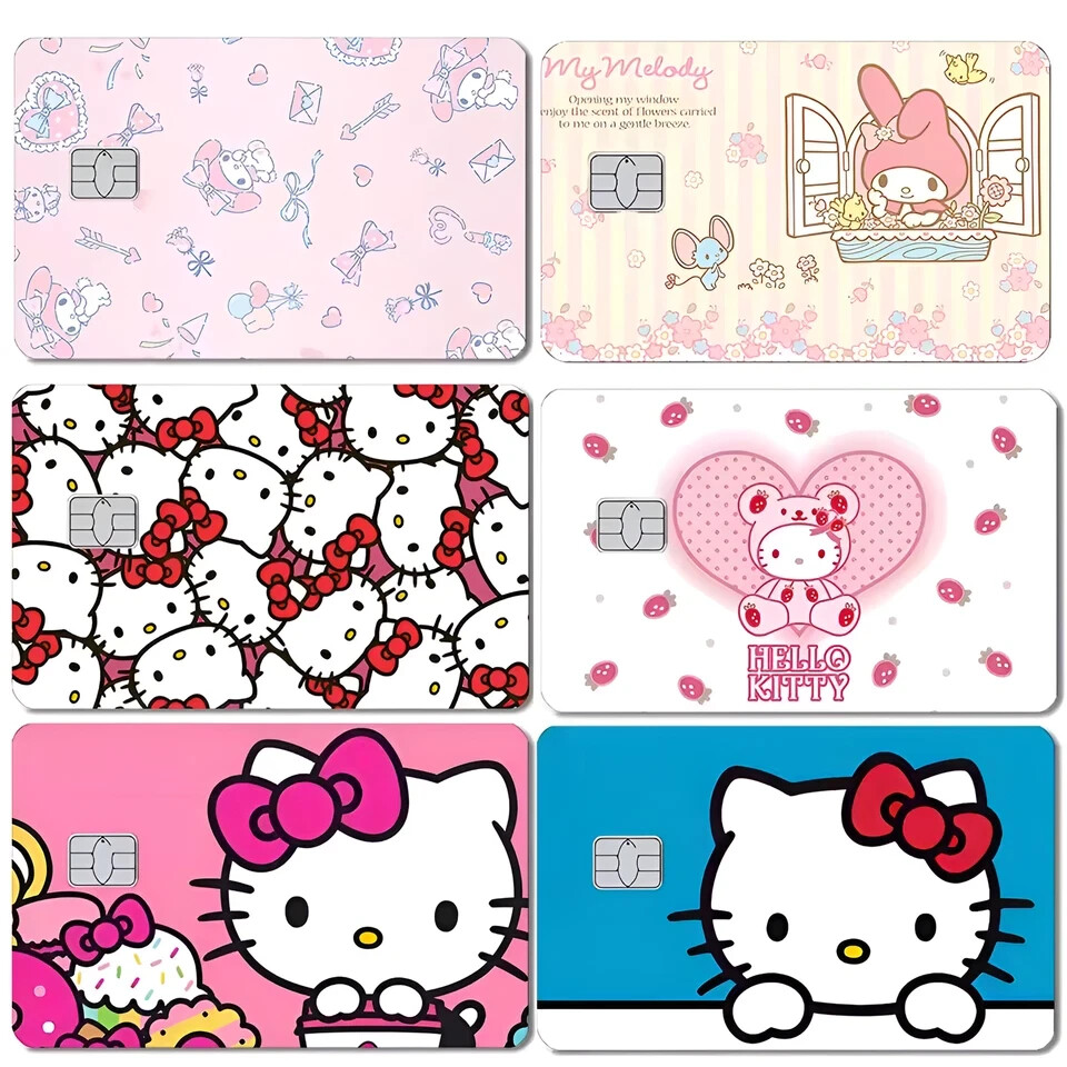 Hello Kitty Card Skins Credit Card Stickers UV Vinyl Hello K