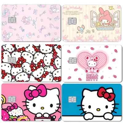 Hello Kitty Card Skins Credit Card Stickers UV Vinyl Hello Kitty Stickers - 6 Pk