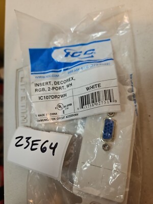 ICC IC107dr2wh White Insert VGA Rgb Keystone Module Video Decorex Jack New 23e64