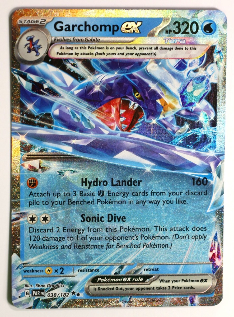 Pokemon TCG Garchomp ex - 038/182 Paradox Rift Holo Double Rare | eBay