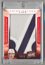 2012-13 Panini Prime Colors Nicklas Backstrom GAME USED Jersey Logo Patch 18/18