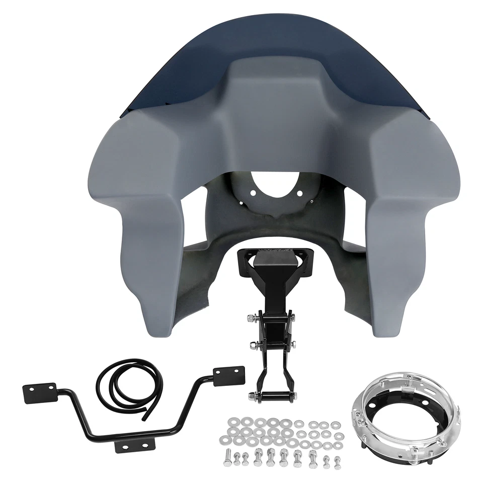 Front Fairing Upper Cowl 7" Headlight & Mounts Kit For Harley Softail 2018-2024 - Image 2 of 4