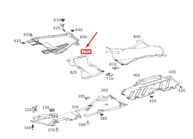 MERCEDES-BENZ GLE W167 Centre Substructure Trim A1676808007