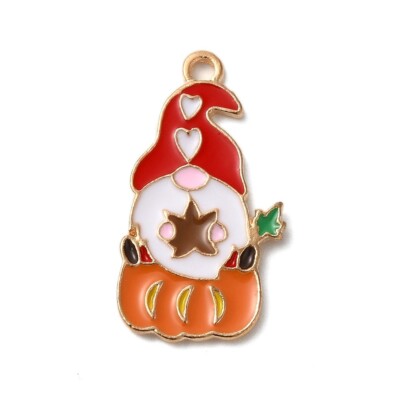 10 süße Weihnachtsgonk mit Sternform goldfarben Charm Anhänger