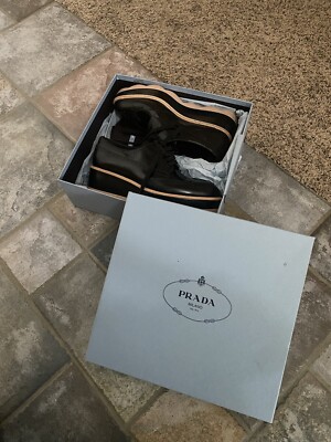 PRADA Shoes | Spazzolato Calzature Donna Oxford | Nero + Orchidea | SIZE 41