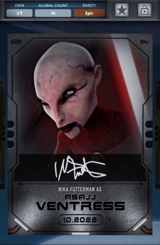 Star Wars Card Trader Personaje del Mes Asajj Firma (Paquete) Digital - Imagen 1 de 1