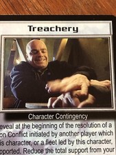 TREACHERY WHEEL OF FIRE BABYLON 5 CCG RARE CARD NEAR MINT NEVER PLAYED WITH