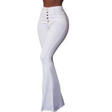 High Waist Button Trousers