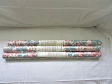 York Wallcoverings INC.  Pink and Green Wallpaper 3 Double Rolls 60Sq. Ft