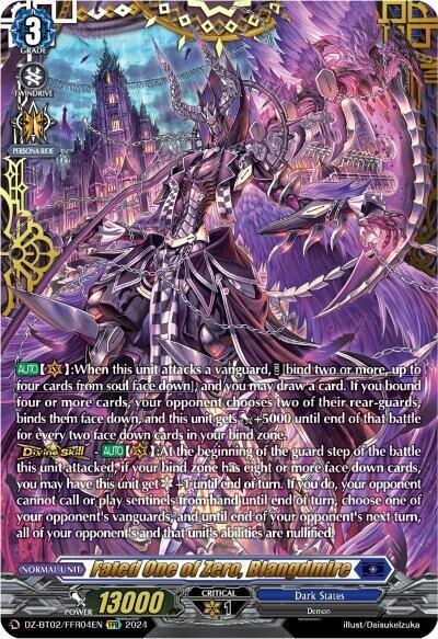 Cardfight Vanguard Fated One of Zero, Blangdmire DZ-BT02 Cardfight Vanguard Fated One of Zero, Blangdmire DZ-BT02