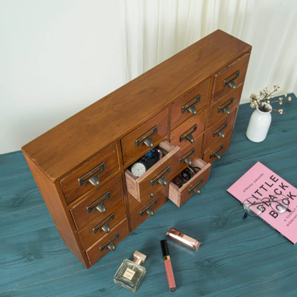 16 Drawers Apothecary with Drawers Tabletop Apothecary Chests