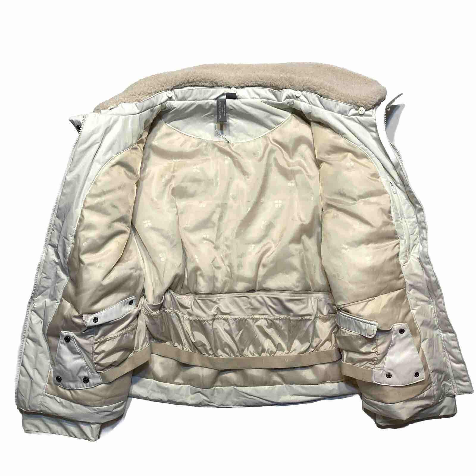 SWEATY BETTY Womens Alps Puffer Ski Jacket Coat Lily White (MSRP $368) image 2