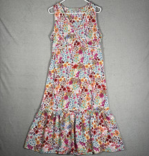 Status Summer Babydoll Dress Size M Tiered Empire Waist Floral Flowy Ditsy Fairy