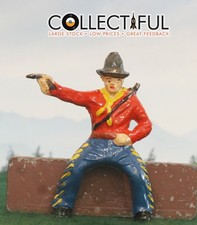 TIMPO - VINTAGE LEAD FIGURE - COWBOY FIRING FOR HORSE RARE BRITAINS SIZE 1456