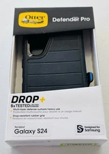 Otterbox Defender Pro Series Case w/ Holster Clip for Samsung Galaxy S24 Black