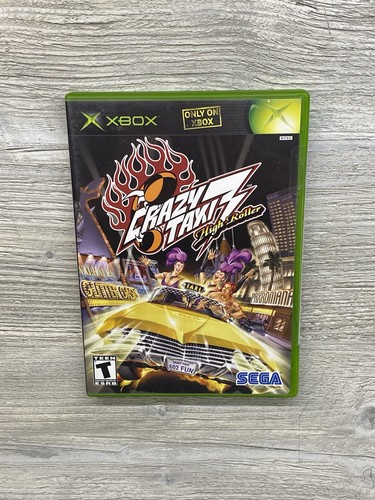 Crazy Taxi 3 High Roller Xbox - CIB mit Handbuch! Getestet! Makellose + neuwertige Scheibe! - Bild 1 von 4
