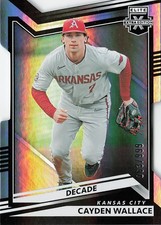 2022 Panini Elite Extra Edition #49 Cayden Wallace Decade Die Cut #/999 Royals