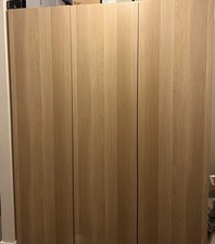 IKEA PAX wardrobes with doors white stained oak effect/white stained oak effect