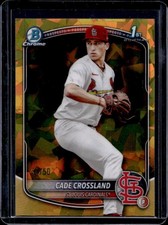 2025 Bowman Draft Sapphire Cade Crossland Chrome Gold Refractor 1st #/50
