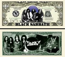 ✅ Pack of 5 Ozzy Osbourne Black Sabbath 1 Million Dollars Novelty Money ✅