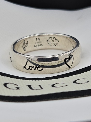 Gucci Ring , Sureco Blind Love , 5mm Sterling Silver, Size 6.75 , New - 第 3/6 張圖片