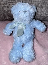 Baby Gund Pastel Plush Blue My First Teddy Bear Toy Rattle #58798 6 Inch