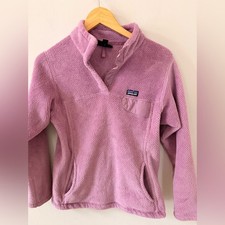 Patagonia Youth XL 14 Synchilla Snap-T Fleece Pullover Lavender Pink