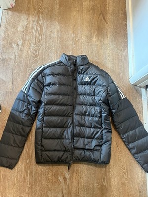adidas ESS Down Lightweight Puffer Jacket Black Full Zip. Vintage y2k