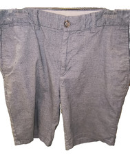 Old Navy Ultimate Slim Built-In Flex Shorts Indigo Blue Speckled Sz 32 preown