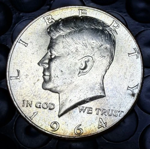 1964-D Kennedy Half Dollar Straight G (Type 1) Uncirculated Toned #5