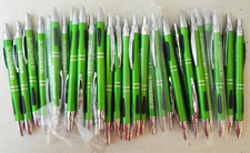 Lot 38 Advertising Green Pens Resilient An IBM Company Black Ink