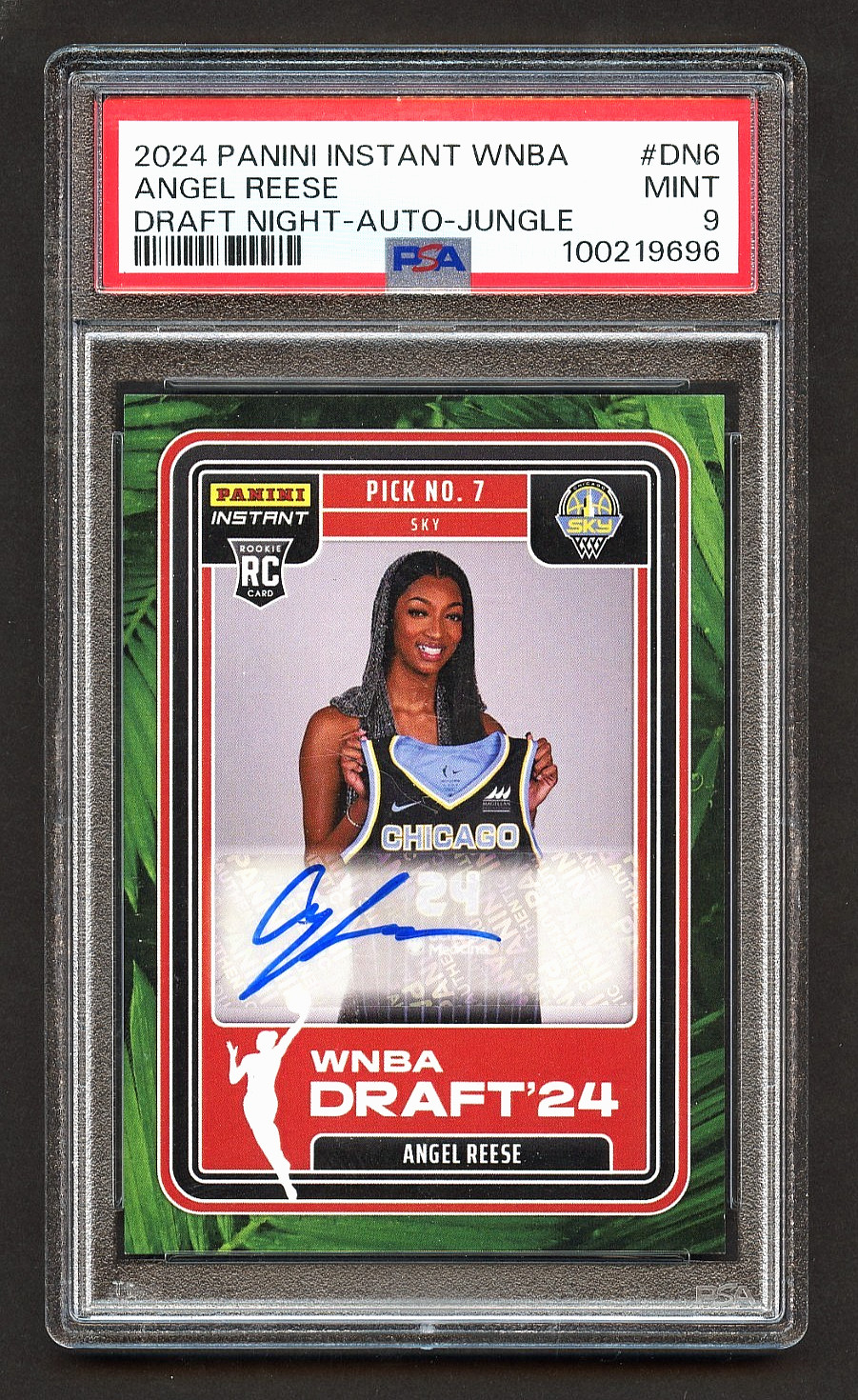 2024-25 Panini Instant WNBA - Draft Night Angel Reese #DN-6 Jungle /25 (RC)