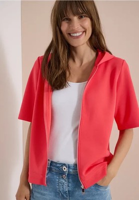 CECIL 325418 JACK Jacke kurzarm Kapuze Taschen leichte Sweatjacke sportiver Look
