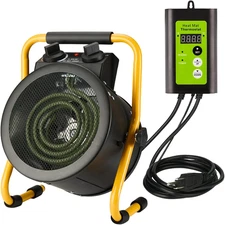 Greenhouse Heater with Digital Thermostat, 1500W Electric Outdoor Heaters for Pa