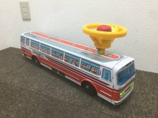 Showa Retro Original Item Ichiko Extra Large Tin Toy Bus Japan High-Speed Bus