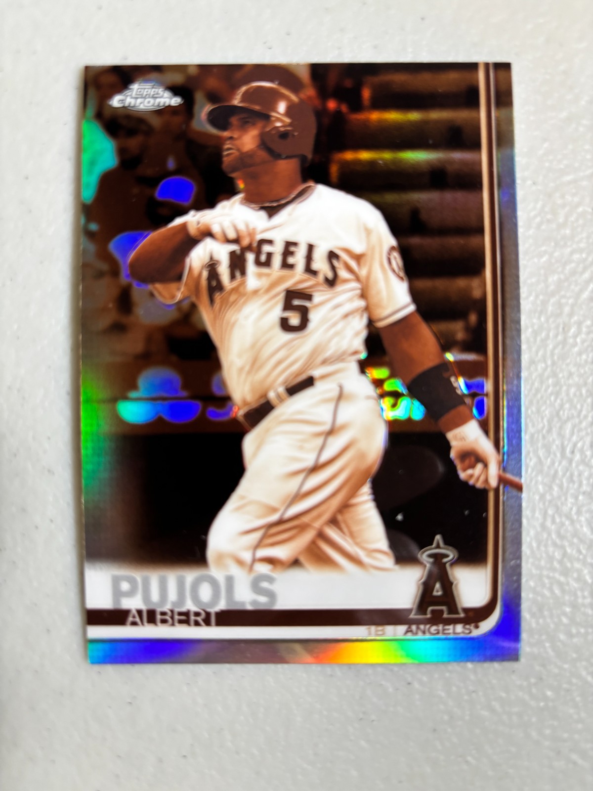2019 Topps Chrome Sepia Refractor Albert Pujols #27 Nrmt