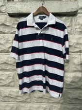 Polo Ralph Lauren Shirt Men  s Xl Blue Stripe Short Sleeve