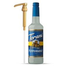 Torani Sugar Free Peppermint Coffee Syrup, Pump Included, 25.4 Fl Oz
