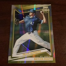 2022 Panini Elite Extra Edition BRYCEN MAUTZ Gold Prime Numbers RC Rookie 03/24