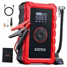 S8 Air Jump Starter with Air Compressor,3000A Peak Car Battery Jump 3000A-Red