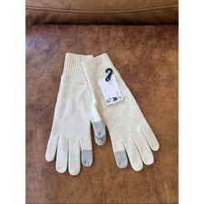 NWT Lululemon Warm Revelation Gloves Womens Medium Heathered Light Ivory Cream