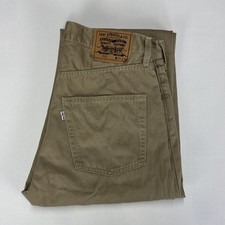 Vintage LEVI  S Pants Mens Size W34 L30 Beige Straight Leg Made In Italy 90s