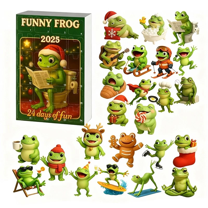 2025 Frog Advent Calendar 2D Acrylic Advent Calendar 24PC Children Xmas Gift