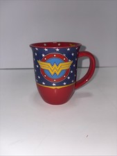 DC COMICS WONDER WOMAN RED LARGE COFFEE Mug 16 oz. with Handle    Shipping 