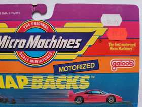 VTG Galoob 1989 Micro Machines Snap Backs #3 F-40 Porsche 959 MB Gullwing 6433